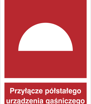 Przyłącze półstałego urządzenia gaśniczego - Znak przeciwpożarowy - BB004