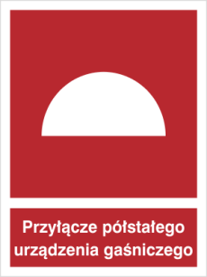 Przyłącze półstałego urządzenia gaśniczego - Znak przeciwpożarowy - BB004