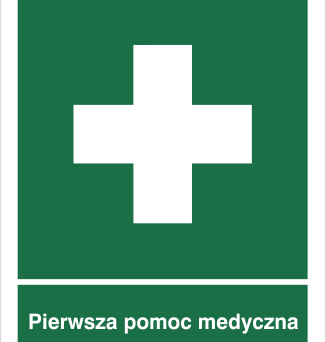 Pierwsza pomoc medyczna - Znak ewakuacyjny - AF003