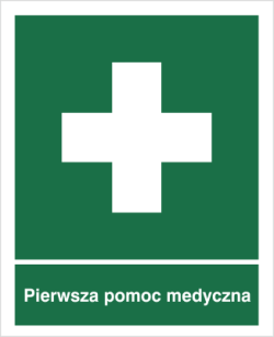 Pierwsza pomoc medyczna - Znak ewakuacyjny - AF003