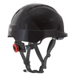 Czarny przemysłowy hełm ochronny ATRA 10V