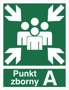 Punkt zborny A - Znak ewakuacyjny - AC043