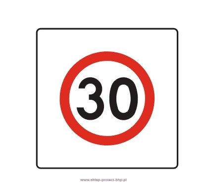 Znak B-43 strefa ograniczonej prędkości
