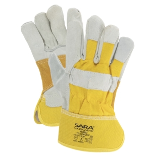 Rękawice ze skóry dwoinowej RSD003 YELLOWGRIP Żółty Szary