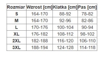Bluza szwedzka KAZUAR - wymiary