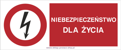 Niebezpieczeństwo dla życia - Znak elektryczny - HD001