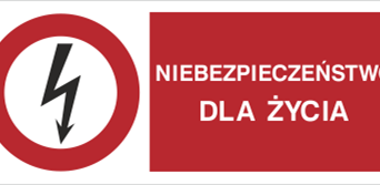 Niebezpieczeństwo dla życia - Znak elektryczny - HD001