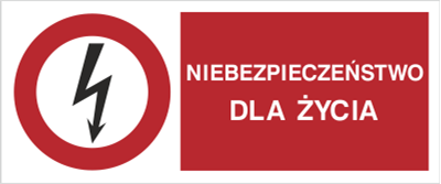 Niebezpieczeństwo dla życia - Znak elektryczny - HD001