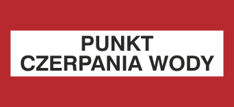 Punkt czerpania wody - Znak przeciwpożarowy - BC107