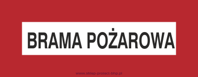 Znak przeciwpożarowy BC126 - Brama pożarowa nie zastawiać