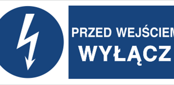 Przed wejściem wyłącz - Znak elektryczny - HF003