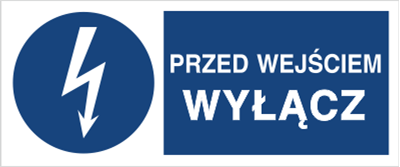 Przed wejściem wyłącz - Znak elektryczny - HF003