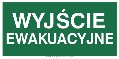 Znak ewakuacyjny AA001