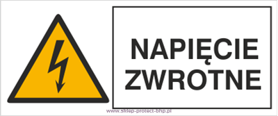 Znak elektryczny HB012 - Napięcie zwrotne