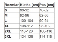 Kamizelka ocieplana GRZMOT BASIC granatowa - wymiary