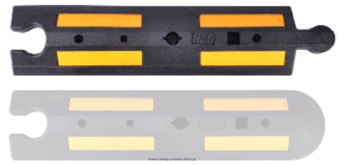 Czarno/żółty separator drogowy - element środkowy