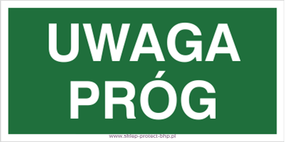 Uwaga próg - Znak ewakuacyjny - AC021