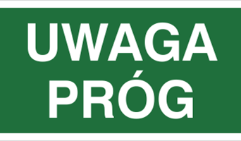 Uwaga próg - Znak ewakuacyjny - AC021