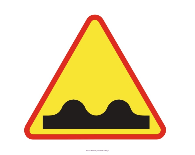 Znak ostrzegawczy A-11 nierówna droga