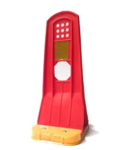 Tablica uchylna U-24 biało-czarna (gumowa z elementami odblaskowymi)