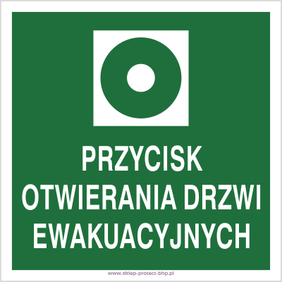 Przycisk otwierania drzwi ewakuacyjnych - Znak ewakuacyjny - AC074