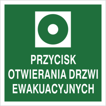 Przycisk otwierania drzwi ewakuacyjnych - Znak ewakuacyjny - AC074