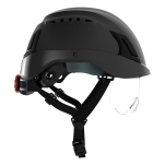 Czarny przemysłowy hełm ochronny ATRA 50V