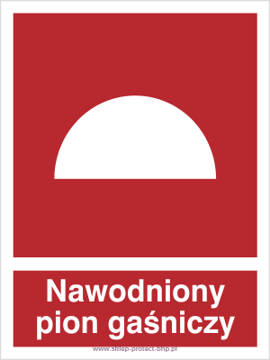 Znak przeciwpożarowy BC046 - Nawodniony pion gaśniczy