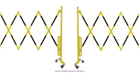 Komplet barier rozciąganych 2x2000mm żółto-czarny
