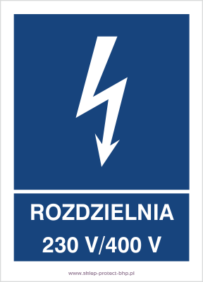 Rozdzielnia 230V/440V - Znak elektryczny - HG027