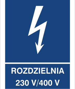 Rozdzielnia 230V/440V - Znak elektryczny - HG027