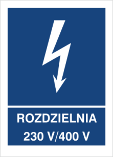 Rozdzielnia 230V/440V - Znak elektryczny - HG027