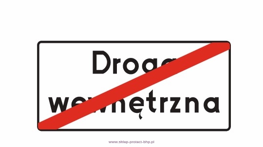 Znak D-47 koniec drogi wewnętrznej