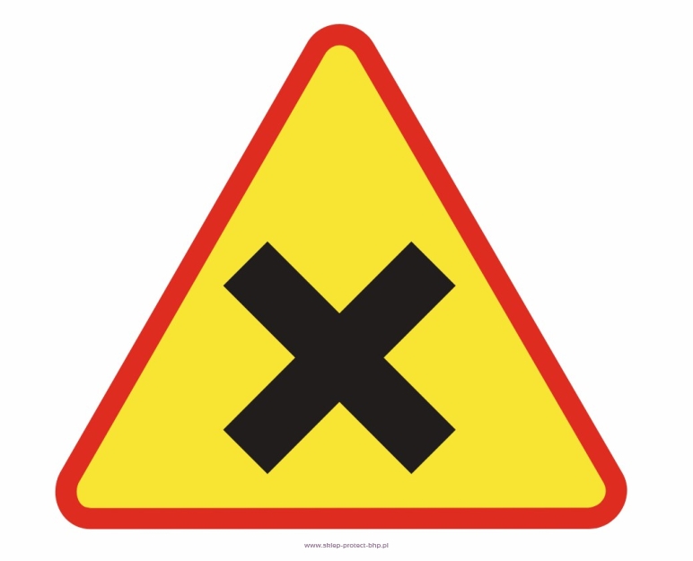 Znak ostrzegawczy A-5 skrzyżowanie dróg