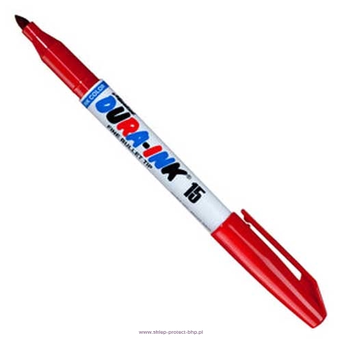 Czerwony marker z cienką końcówką DURA-INK 15