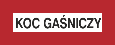 Koc gaśniczy - Znak przeciwpożarowy - BC132
