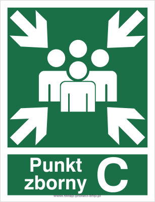 Punkt zborny C - Znak ewakuacyjny - AC045