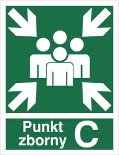 Punkt zborny C - Znak ewakuacyjny - AC045