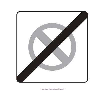 Znak B-40 koniec strefy ograniczonego postoju