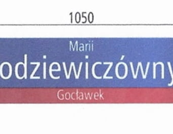 Warszawska tablica ulicowa 1050x280 mm