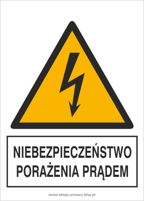 Niebezpieczeństwo porażenia prądem - Znak elektryczny - HA031