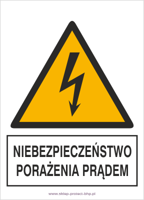 Znak elektryczny HA031 - Niebezpieczeństwo porażenia prądem