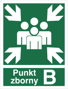 Punkt zborny B - Znak ewakuacyjny - AC044