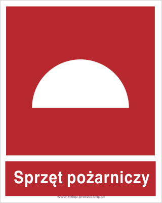 Zestaw sprzętu pożarniczego - Znak przeciwpożarowy - BA005