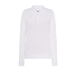 Biała koszulka damska polo POPL 200 LS JHK