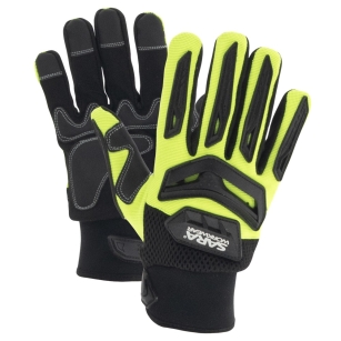 Rękawice typu Mechanik RSM003 FLEXGRIP Zółty odblaskowy Czarny