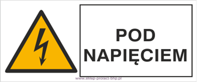 Pod napięciem - Znak elektryczny - HB008