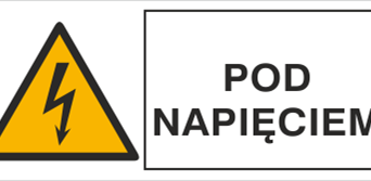 Pod napięciem - Znak elektryczny - HB008