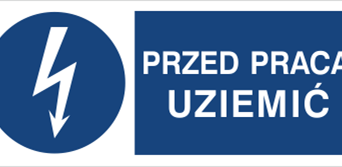 Przed pracą uziemić - Znak elektryczny - HF005