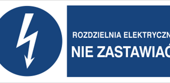 Nie zastawiać! Rozdzielnia elektryczna - Znak elektryczny - HF021